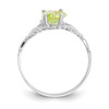 Lex & Lu 14k White Gold August Birthstone Claddagh Ring - 2 - Lex & Lu