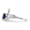 Lex & Lu 14k White Gold September Birthstone Claddagh Ring - 4 - Lex & Lu