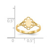 Lex & Lu 14k Yellow Gold Filigree Oval Polished Center Signet Ring - 3 - Lex & Lu