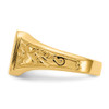 Lex & Lu 14k Yellow Gold Square Satin-top Signet Ring - 4 - Lex & Lu