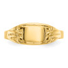 Lex & Lu 14k Yellow Gold Rectangular Signet Ring LAL97361 - 5 - Lex & Lu