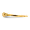 Lex & Lu 14k Yellow Gold D/C Textured Ridged Dome Ring - 4 - Lex & Lu