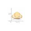 Lex & Lu 14k Yellow Gold Signet Ring LAL97378 - 5 - Lex & Lu