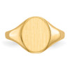 Lex & Lu 14k Yellow Gold Signet Ring LAL97379 - 4 - Lex & Lu