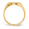 Lex & Lu 14k Yellow Gold Signet Ring LAL97385 - 2 - Lex & Lu
