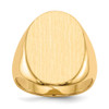 Lex & Lu 14k Yellow Gold Men's Signet Ring LAL97388 - Lex & Lu