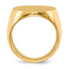 Lex & Lu 14k Yellow Gold Men's Signet Ring LAL97389 - 2 - Lex & Lu