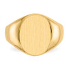 Lex & Lu 14k Yellow Gold Men's Signet Ring LAL97395 - 4 - Lex & Lu