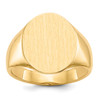 Lex & Lu 14k Yellow Gold Men's Signet Ring LAL97396 - Lex & Lu