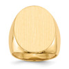 Lex & Lu 14k Yellow Gold Men's Signet Ring LAL97400 - Lex & Lu