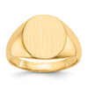 Lex & Lu 14k Yellow Gold Men's Signet Ring LAL97401 - Lex & Lu