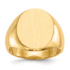 Lex & Lu 14k Yellow Gold Men's Signet Ring LAL97404 - Lex & Lu