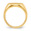 Lex & Lu 14k Yellow Gold Men's Signet Ring LAL97404 - 2 - Lex & Lu