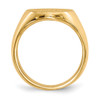 Lex & Lu 14k Yellow Gold Men's Signet Ring LAL97405 - 2 - Lex & Lu