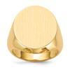 Lex & Lu 14k Yellow Gold Men's Signet Ring LAL97408 - Lex & Lu