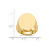 Lex & Lu 14k Yellow Gold Men's Signet Ring LAL97408 - 5 - Lex & Lu