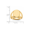 Lex & Lu 14k Yellow Gold Men's Signet Ring LAL97409 - 5 - Lex & Lu