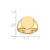 Lex & Lu 14k Yellow Gold Men's Signet Ring LAL97410 - 5 - Lex & Lu