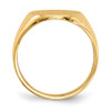 Lex & Lu 14k Yellow Gold Men's Signet Ring LAL97411 - 2 - Lex & Lu