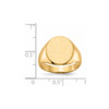 Lex & Lu 14k Yellow Gold Men's Signet Ring LAL97411 - 5 - Lex & Lu