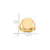 Lex & Lu 14k Yellow Gold Signet Ring LAL97420 - 5 - Lex & Lu