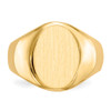 Lex & Lu 14k Yellow Gold Men's Signet Ring LAL97422 - 4 - Lex & Lu