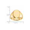 Lex & Lu 14k Yellow Gold Men's Signet Ring LAL97423 - 5 - Lex & Lu