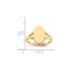 Lex & Lu 14k Yellow Gold Signet Ring LAL97445 - 5 - Lex & Lu