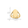 Lex & Lu 14k Yellow Gold Signet Ring LAL97446 - 5 - Lex & Lu