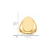 Lex & Lu 14k Yellow Gold Signet Ring LAL97448 - 5 - Lex & Lu