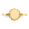 Lex & Lu 14k Yellow Gold Signet Ring LAL97451 - 4 - Lex & Lu