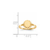 Lex & Lu 14k Yellow Gold Signet Ring LAL97451 - 5 - Lex & Lu