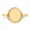 Lex & Lu 14k Yellow Gold Signet Ring LAL97452 - 4 - Lex & Lu