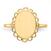 Lex & Lu 14k Yellow Gold Signet Ring LAL97453 - 4 - Lex & Lu