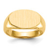 Lex & Lu 14k Yellow Gold Signet Ring LAL97474 - Lex & Lu