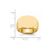 Lex & Lu 14k Yellow Gold Men's Signet Ring LAL97476 - 4 - Lex & Lu
