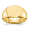 Lex & Lu 14k Yellow Gold Signet Ring LAL97478 - Lex & Lu