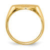 Lex & Lu 14k Yellow Gold Men's Signet Ring LAL97479 - 2 - Lex & Lu