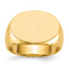 Lex & Lu 14k Yellow Gold Men's Signet Ring LAL97480 - Lex & Lu