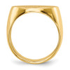 Lex & Lu 14k Yellow Gold Men's Signet Ring LAL97480 - 2 - Lex & Lu