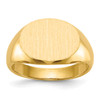 Lex & Lu 14k Yellow Gold Men's Signet Ring LAL97482 - Lex & Lu