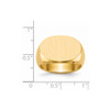 Lex & Lu 14k Yellow Gold Men's Signet Ring LAL97483 - 5 - Lex & Lu