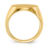 Lex & Lu 14k Yellow Gold Signet Ring LAL97498 - Lex & Lu