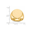 Lex & Lu 14k Yellow Gold Men's Signet Ring LAL97500 - 5 - Lex & Lu