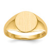 Lex & Lu 14k Yellow Gold Signet Ring LAL97503 - Lex & Lu