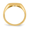 Lex & Lu 14k Yellow Gold Men's Signet Ring LAL97504 - 2 - Lex & Lu