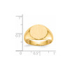 Lex & Lu 14k Yellow Gold Men's Signet Ring LAL97504 - 5 - Lex & Lu