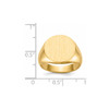 Lex & Lu 14k Yellow Gold Signet Ring LAL97505 - 5 - Lex & Lu