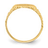 Lex & Lu 14k Yellow Gold Signet Ring LAL97509 - 2 - Lex & Lu