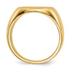 Lex & Lu 14k Yellow Gold Men's Signet Ring LAL97516 - 2 - Lex & Lu